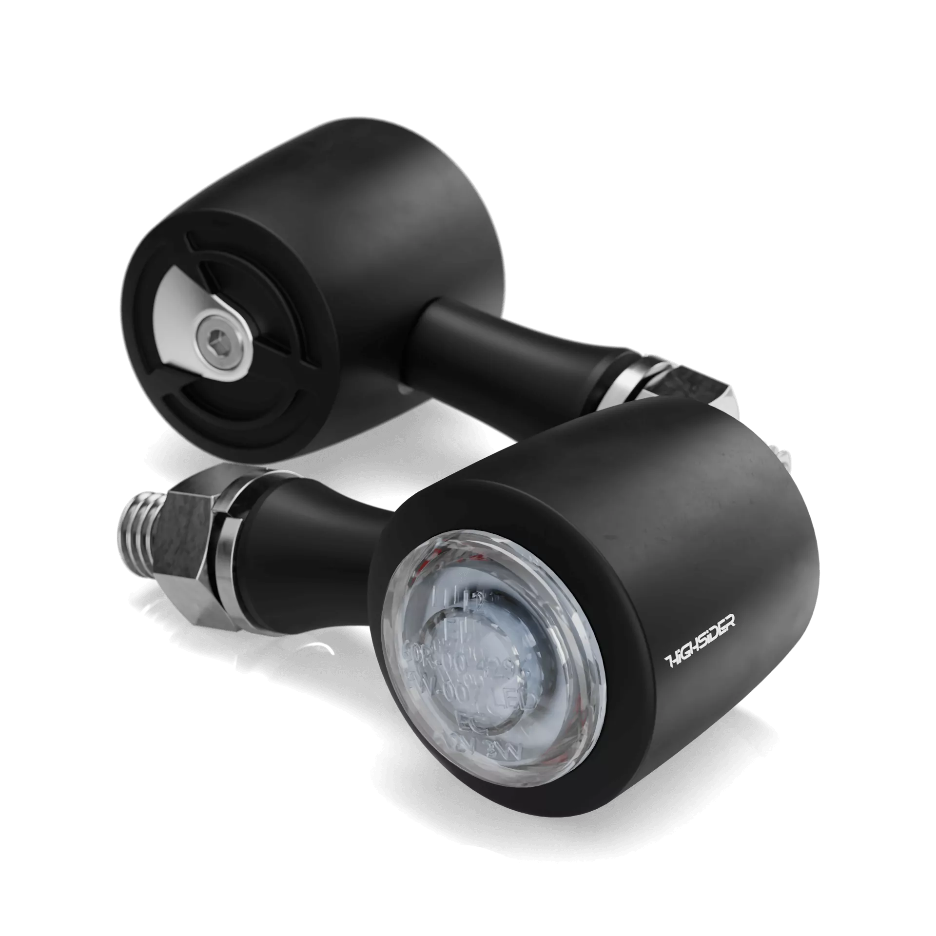 HIGHSIDER Pro Enterprise LED Indicator Gehäuse  Schwarz / Linse Rauchgrau (Paar), Vorn & Hinten