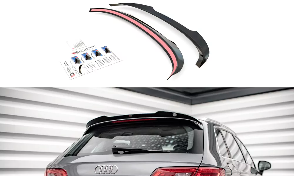 Spoiler CAP Für Audi A3 Sportback 8V Schwarz Hochglanz