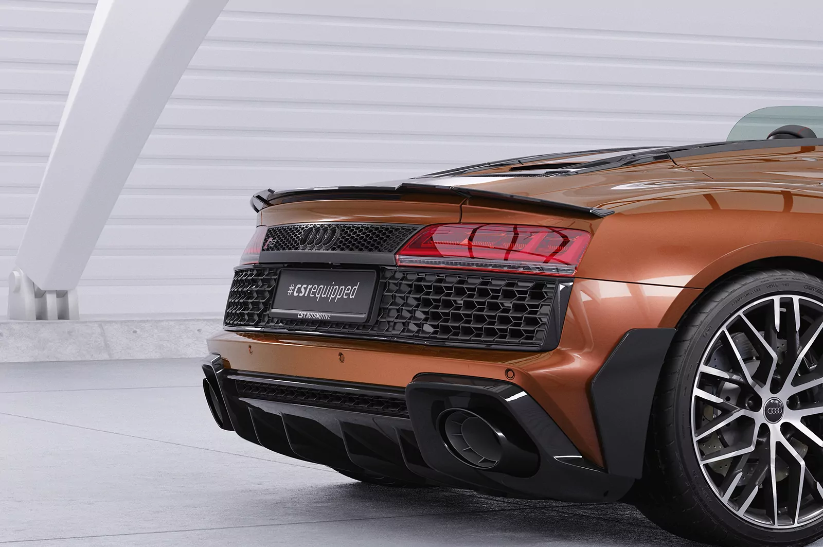 Heckflügel mit ABE für Audi R8 (4S) Spyder HF761 Strukturiert (schwarz matt)