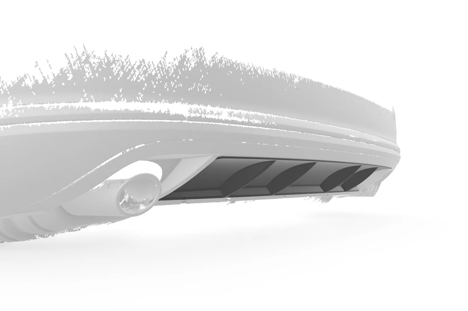 Heckansatz für VW Passat B7 Typ 3C Variant HA243 Strukturiert (schwarz matt)