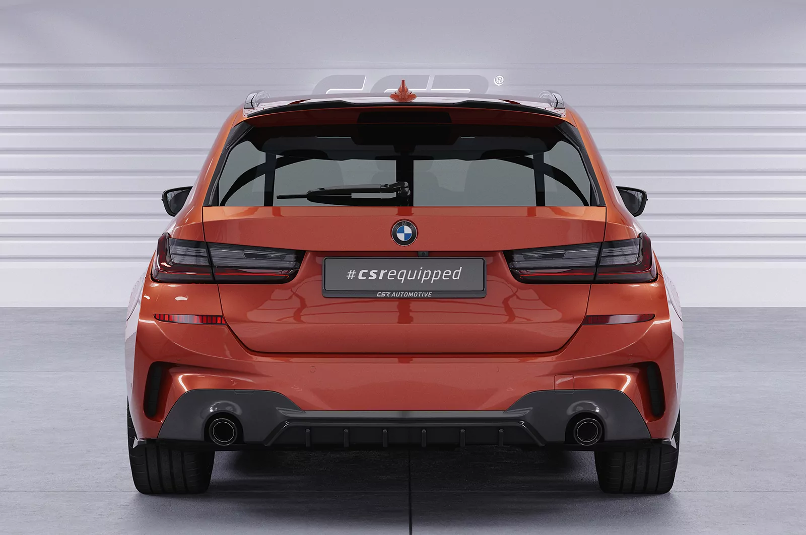 Heckflügel mit ABE für BMW 3er G21 Touring HF115 Schwarz Strukturiert