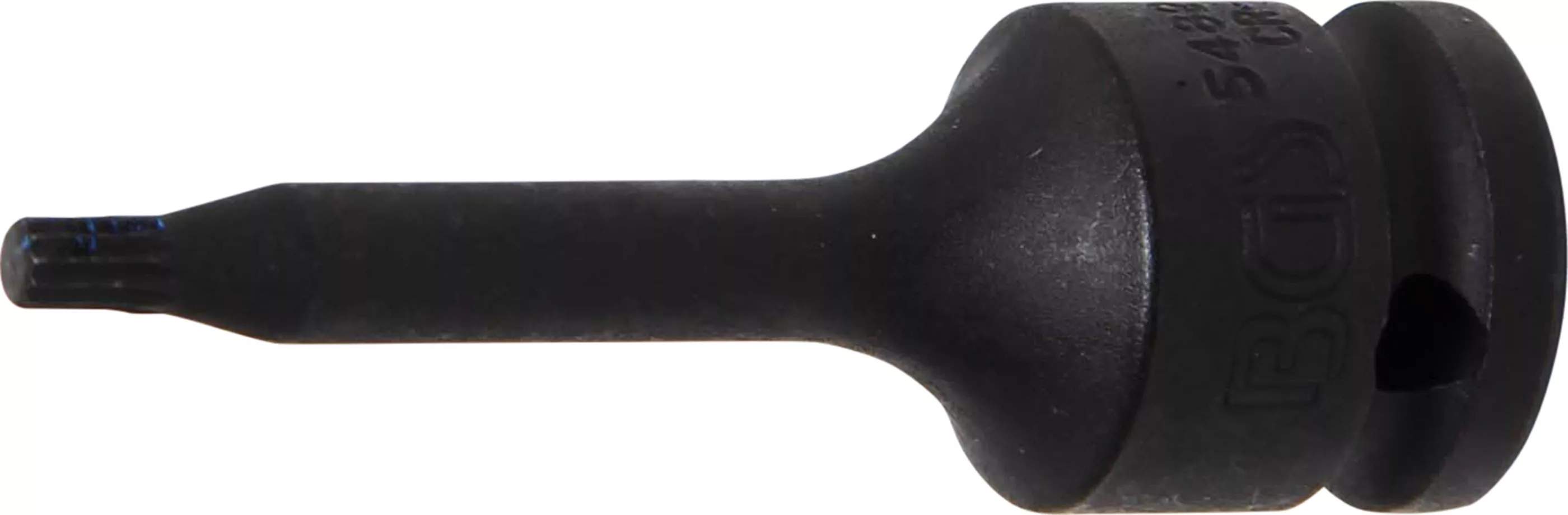 Kraft-Bit-Einsatz | Länge 75 mm | Antrieb Innenvierkant 12,5 mm (1/2") | Innenvielzahn (für XZN) M5