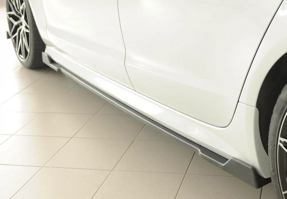 Rieger Seitenschweller links ansatz (2-tlg.) matt schwarz für Audi A6 S6 (4G/C7) Lim. 09.14- (ab Facelift)