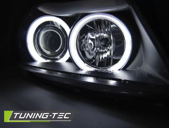HEADLIGHTS ANGEL EYES CCFL BLACK fits BMW E90/E91 03.05-08.08