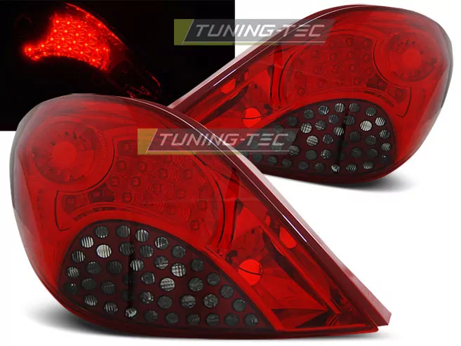 Peugeot 207 3d/5d 05.06-06.09 Red Smoke Led