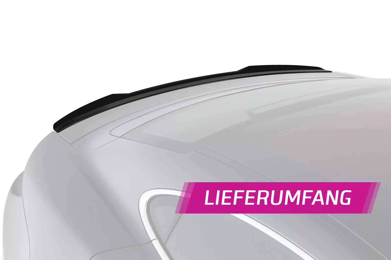 Heckflügel mit ABE für Porsche Taycan HF827 Schwarz Strukturiert