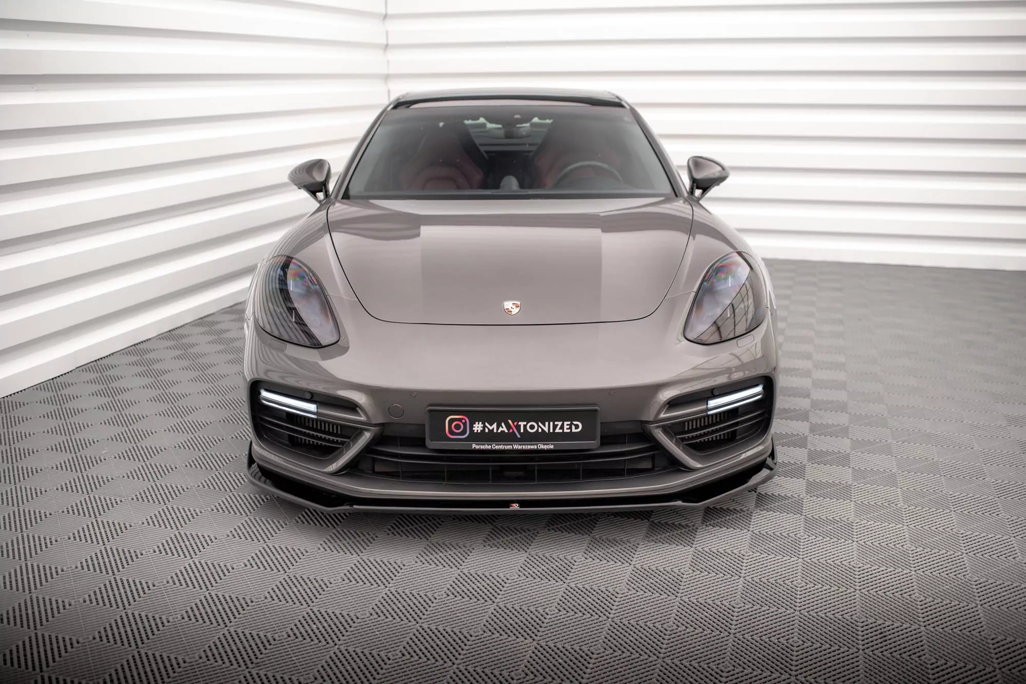 Front Ansatz V.2 Für Porsche Panamera Turbo S E-Hybrid Schwarz Hochglanz