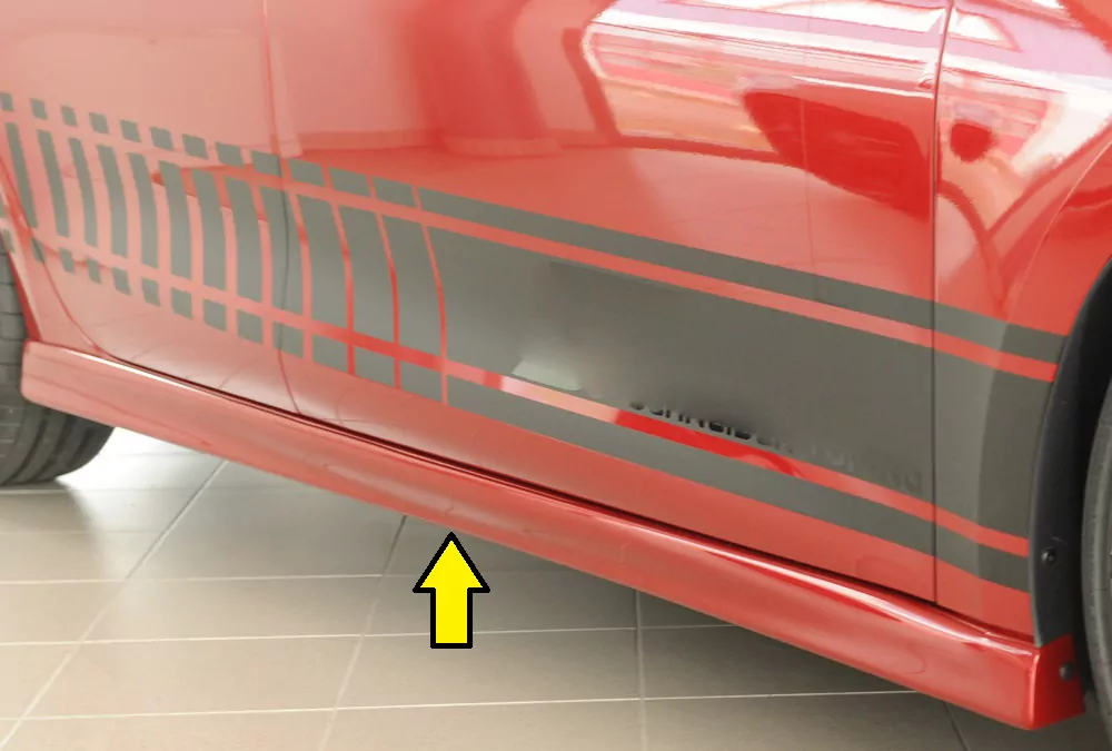 Rieger Seitenschweller rechts  (XS) matt schwarz für Seat Leon (KL) 5-tür. (ST/Sportstourer) 09.20-06.24 (bis Facelift)