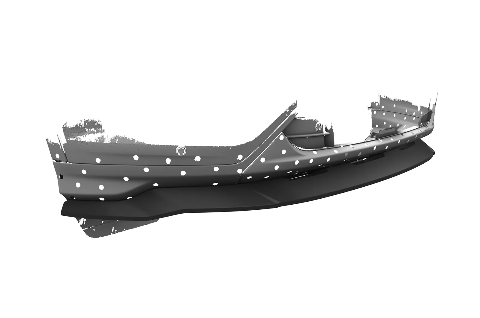 Cup-Spoilerlippe mit ABE für Ford Kuga 2 CSL507 Schwarz Strukturiert