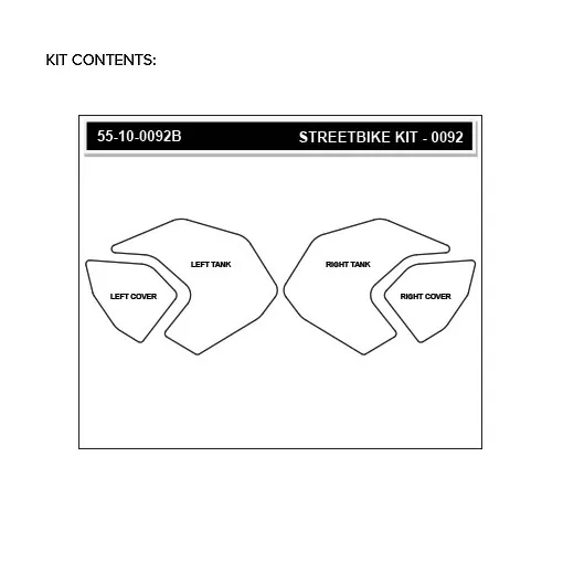 Stompgrip Traction Pad Volcano für Yamaha MT-09 14-20 Schwarz