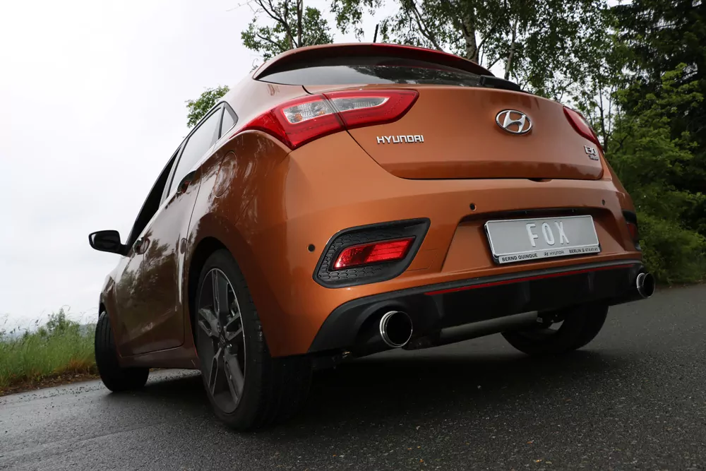 Hyundai i30 Turbo  Endschalldämpfer quer Ausgang rechts/links - 1x100 Typ 27 rechts/links