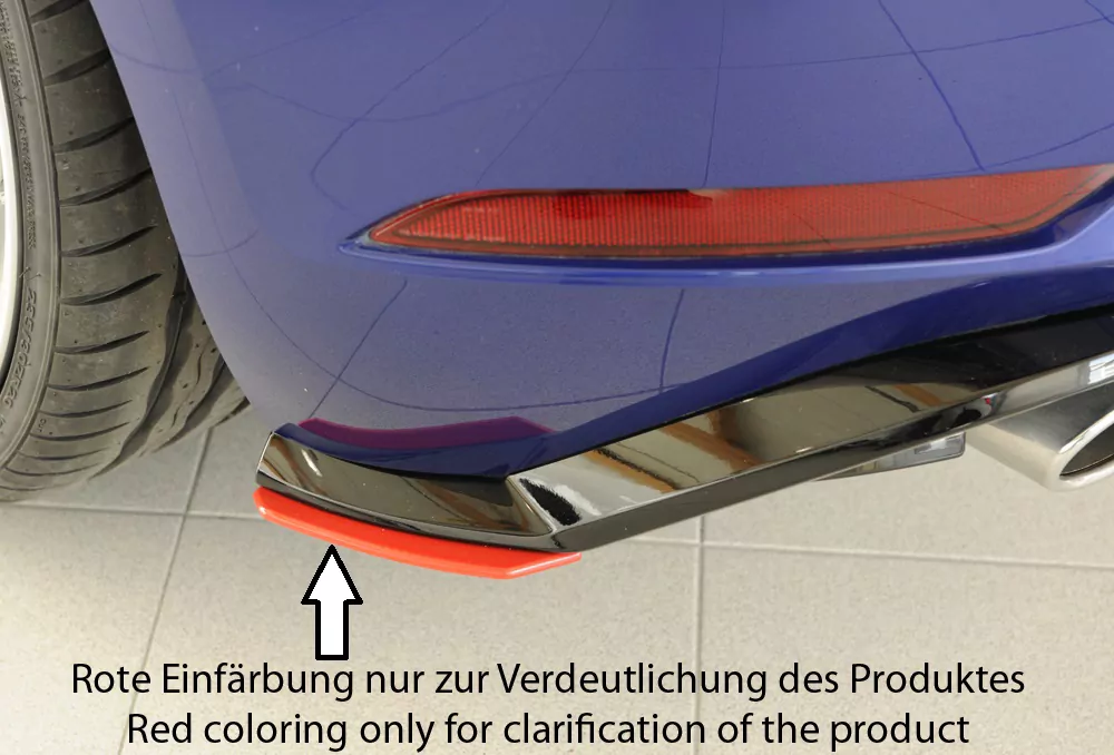 Rieger Heckschürzenansatz seitlich links für VW Golf 7 GTI | 3-tür. 04.13-12.16 (bis Facelift) nur für orig. Heckeinsatz