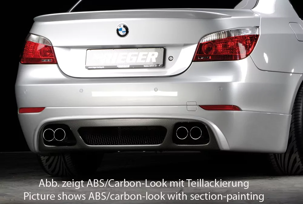 Rieger Heckschürzenansatz für BMW 5er E60 | Lim. -08 (bis Facelift) nicht M-Technik!