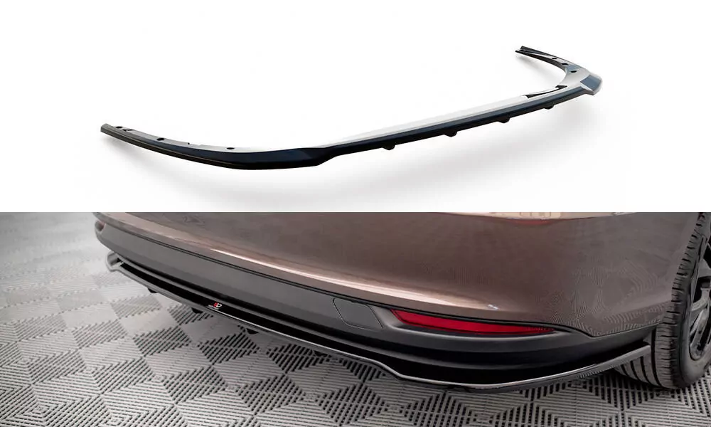 Hinten Splitter (mit Einem Vertikalem Balken) Fiat Tipo S Limousine Mk1 Schwarz Hochglanz