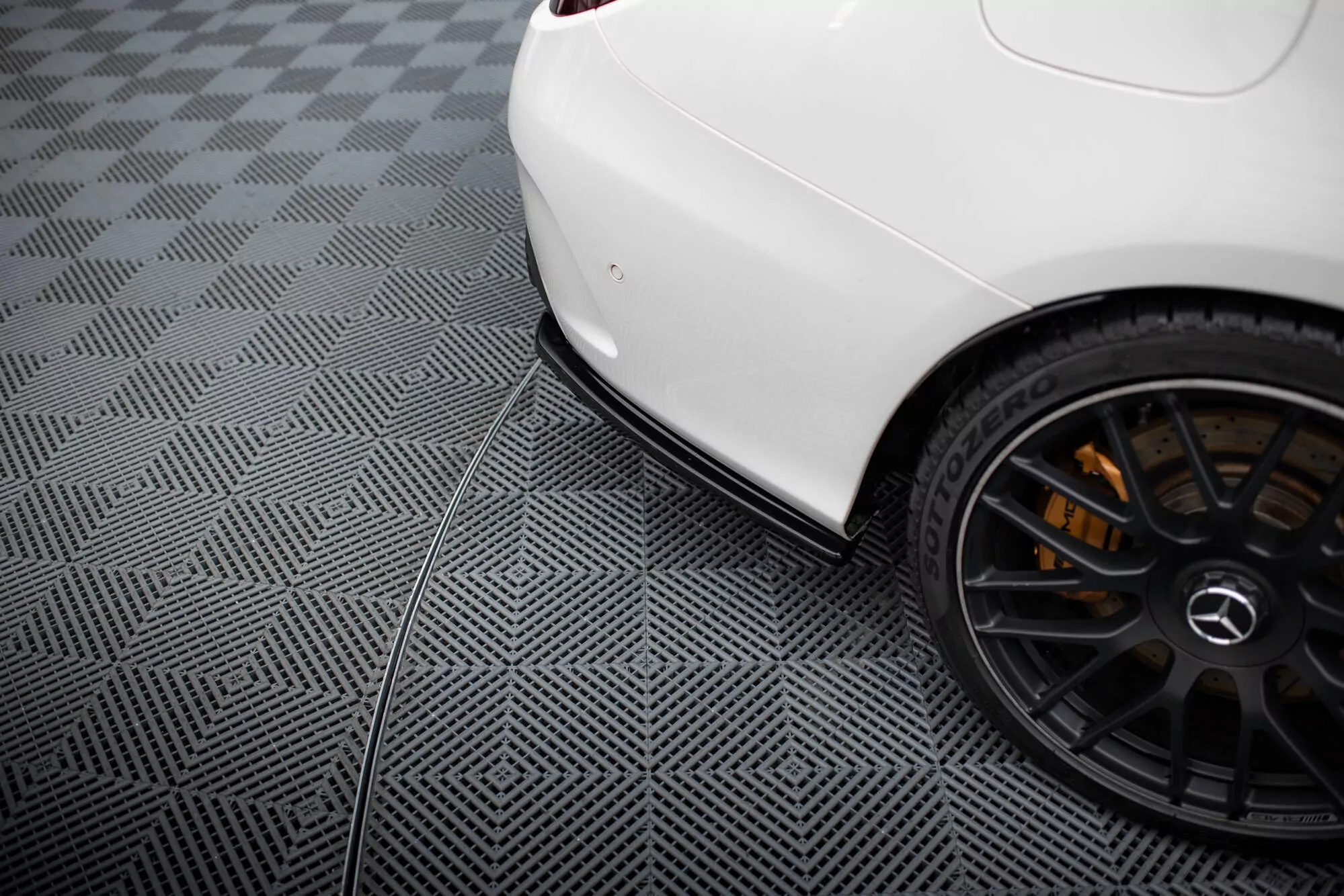 Heck Ansatz Flaps Diffusor Passend Für Diffusor Passend Für Mercedes C-Klasse S205 63 AMG Kombi Schwarz Hochglanz Schwarz Hochglanz