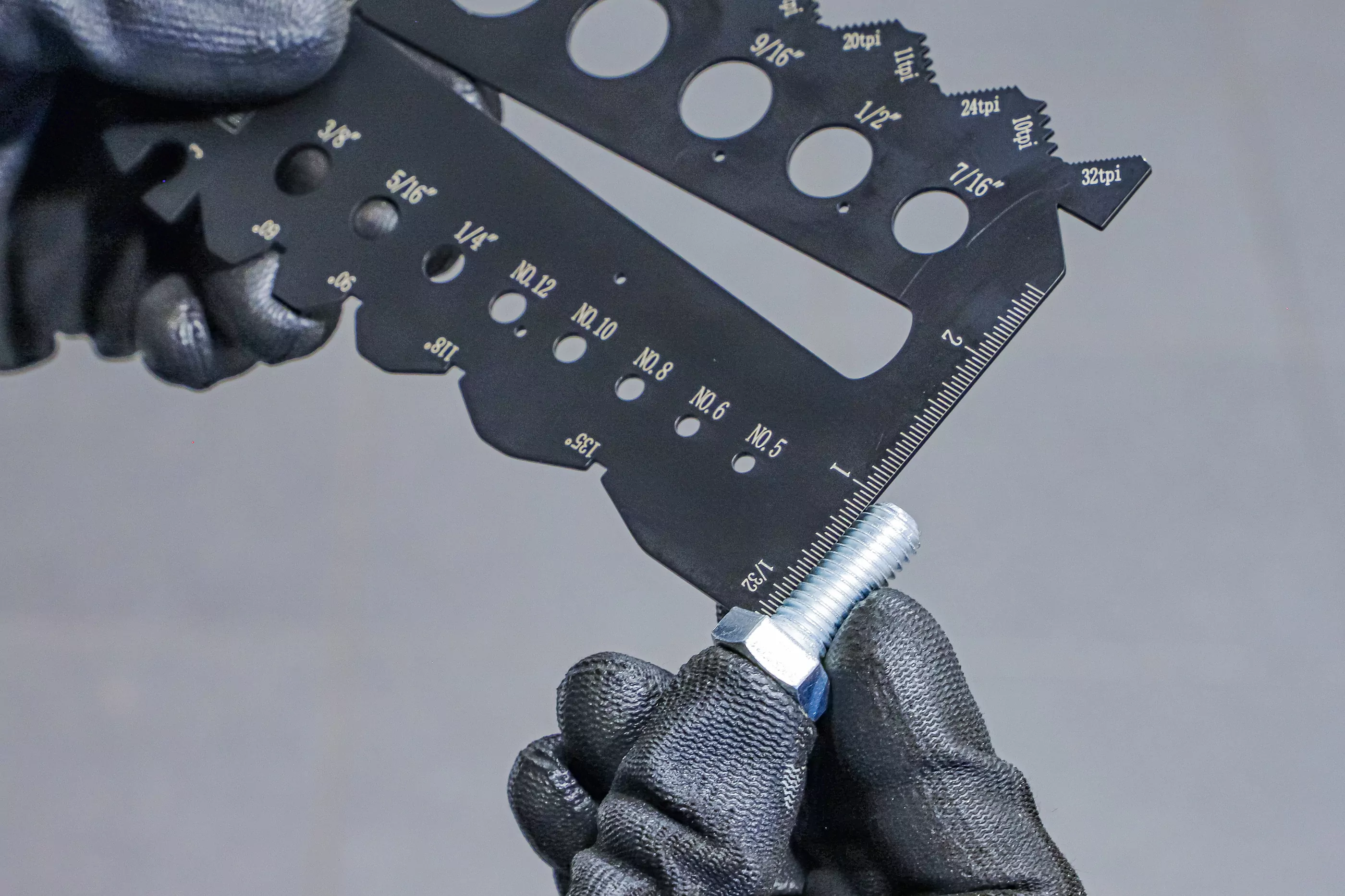 Schrauben- und Gewindeschablone | Zollgrößen | 1/4 - 2"