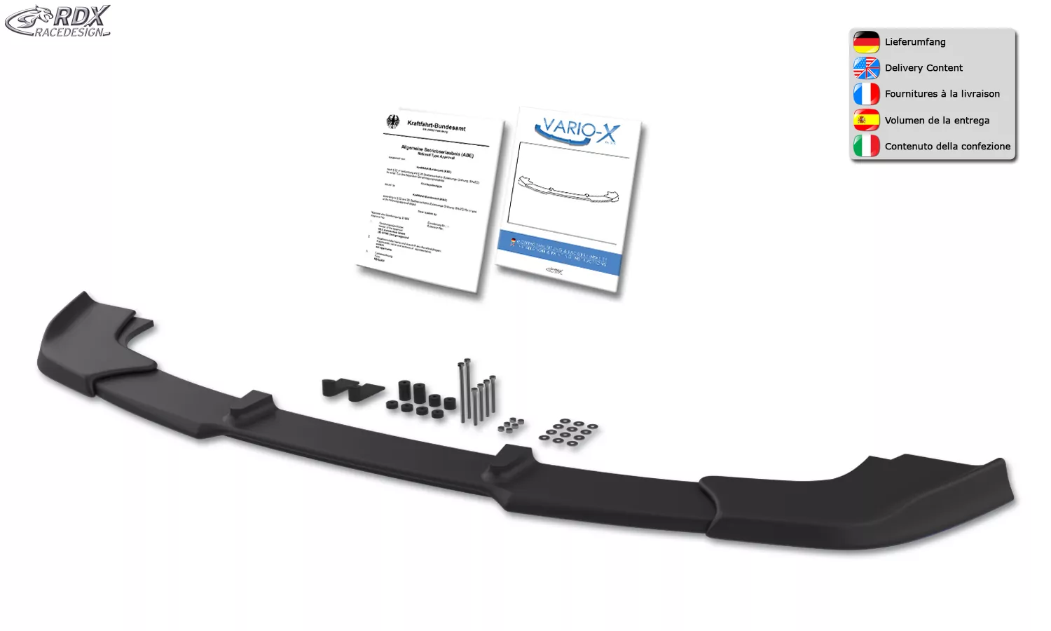 RDX Frontspoiler VARIO-X für VW Golf 4 R32 1998-2005 Frontlippe Front Ansatz Vorne Spoilerlippe