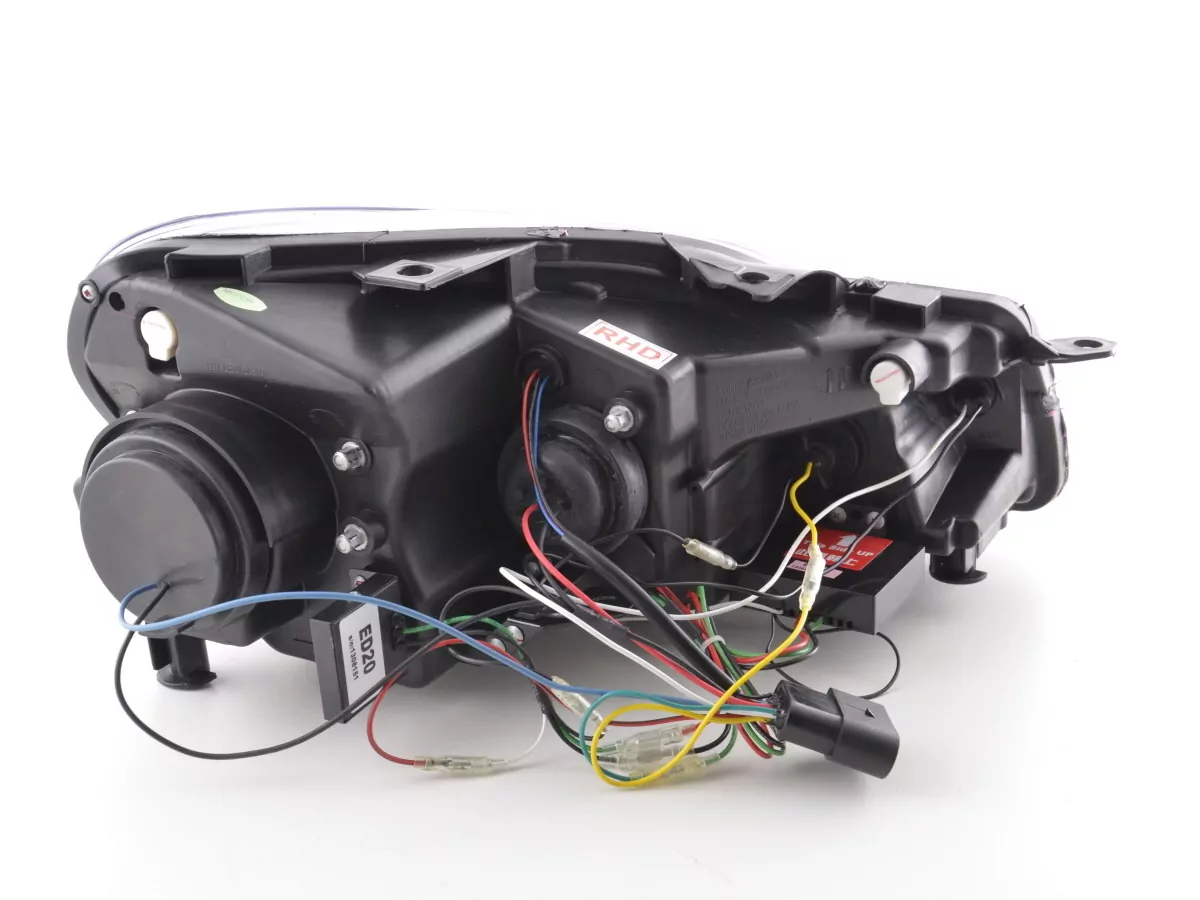 Scheinwerfer Set Daylight LED Tagfahrlicht VW Golf 6 Typ 1K Bj. 08- chrom für Rechtslenker