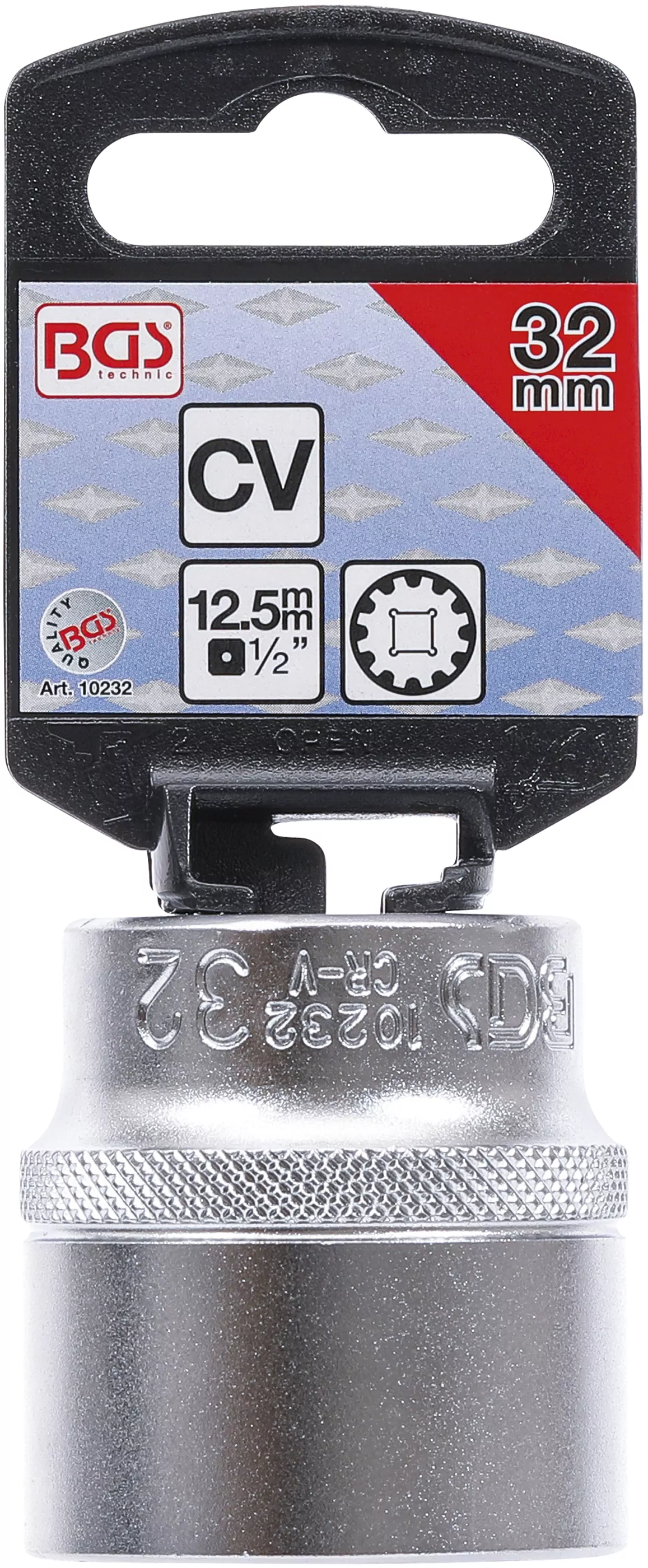 Steckschlüssel-Einsatz Gear Lock | Antrieb Innenvierkant 12,5 mm (1/2") | SW 32 mm