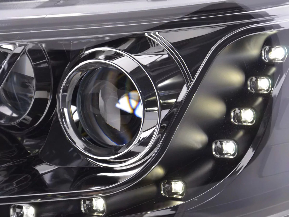 Scheinwerfer Set Daylight LED Tagfahrlicht VW Bus T5  ab 2010 schwarz