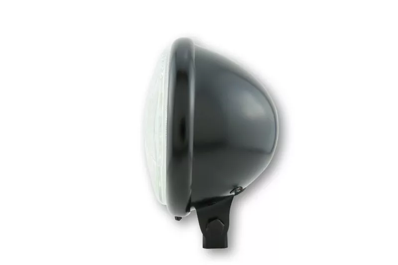 SHIN YO 5 3/4 Zoll Scheinwerfer Bates Style, Schwarz seidenmatt, untere Befestigung