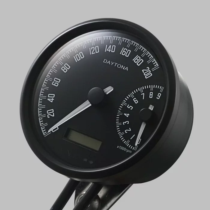 Tachometer & DZM "Velona-W" | -200 km/h Ø 80mm | -9.000 U/min | weiße Beleuchtung