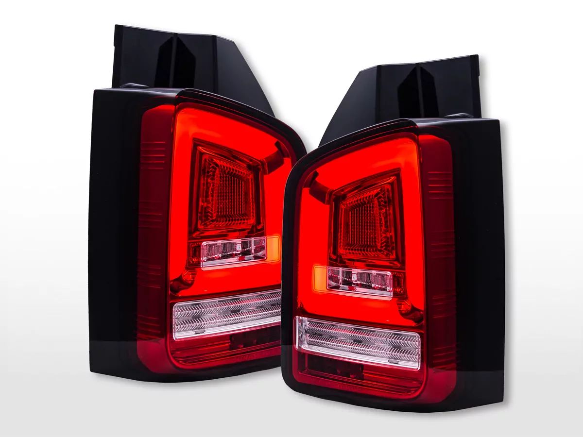 LED Rückleuchten VW T5  2010-2015 Heckklapentür-Version rot/klar