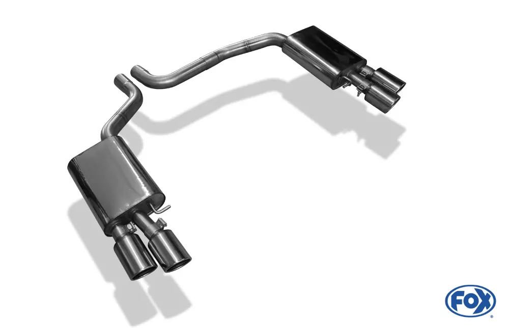 Audi S8 Typ 4H mit Abgasklappen  Endschalldämpfer rechts/links zweiflutig - 2x100x77 Typ 38 rechts/links