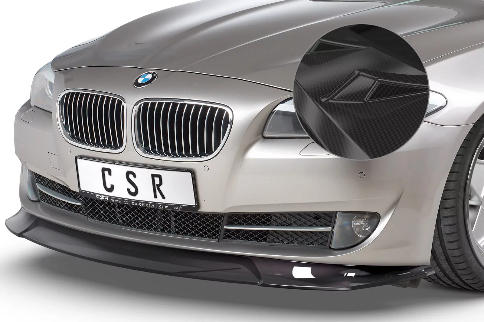Cup-Spoilerlippe mit ABE für BMW 5er F10 / F11 CSL421-C Carbon Look Hochglanz