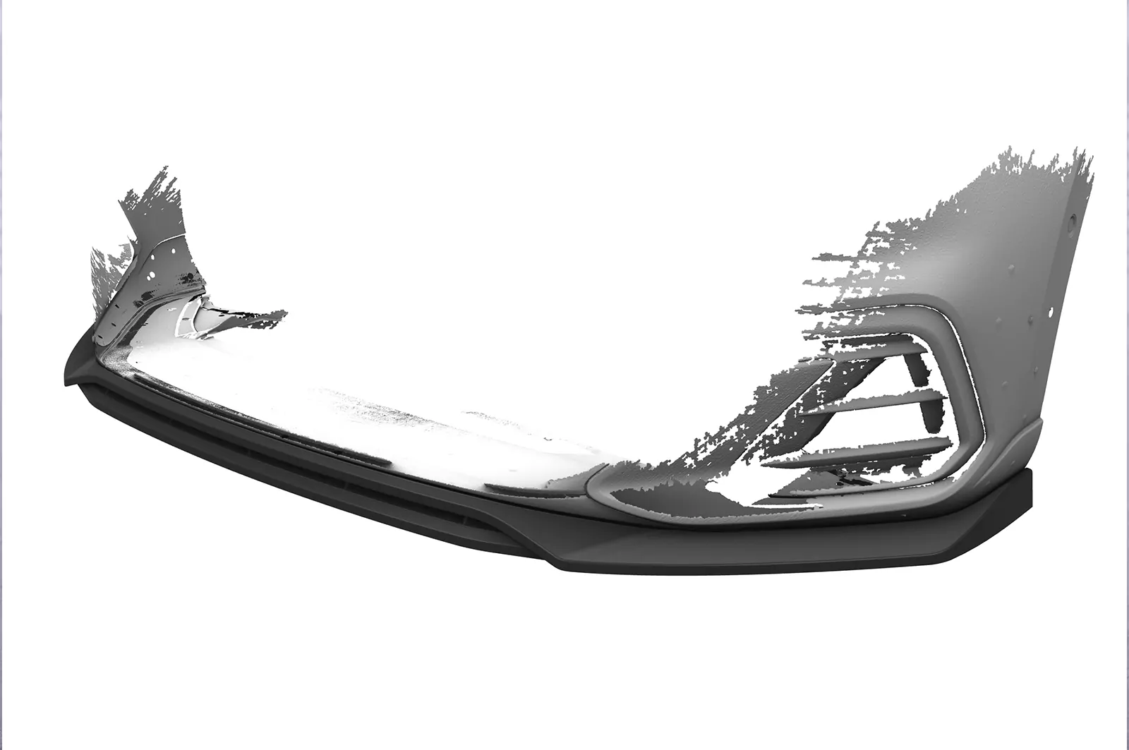 Cup-Spoilerlippe mit ABE für VW Arteon R-Line CSL697 Schwarz Strukturiert