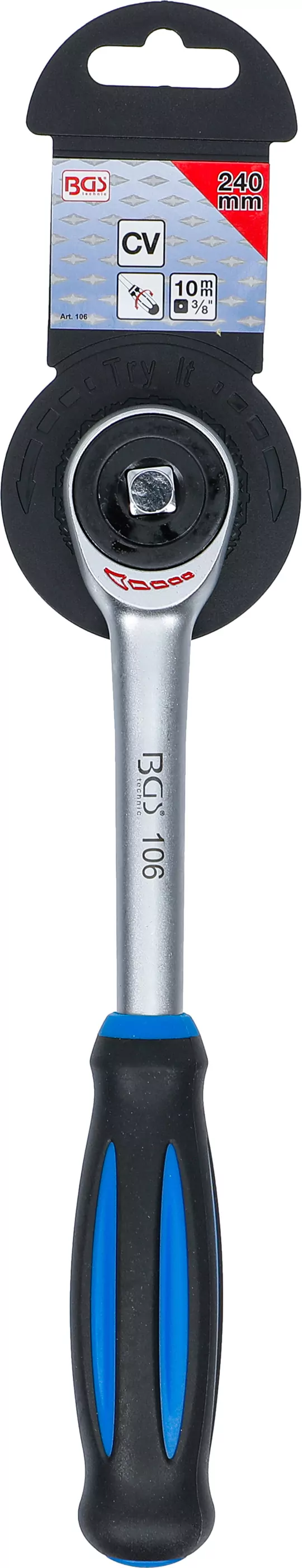 Umschaltknarre mit Drehgriff | Abtrieb Außenvierkant 10 mm (3/8")