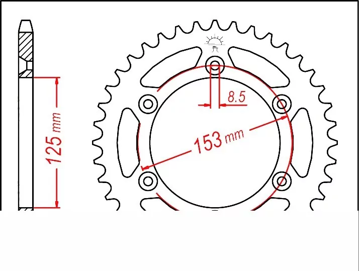 EK-Chain Kettensatz 520DEX für Betamotor RR250 ab Modelljahr 2013-