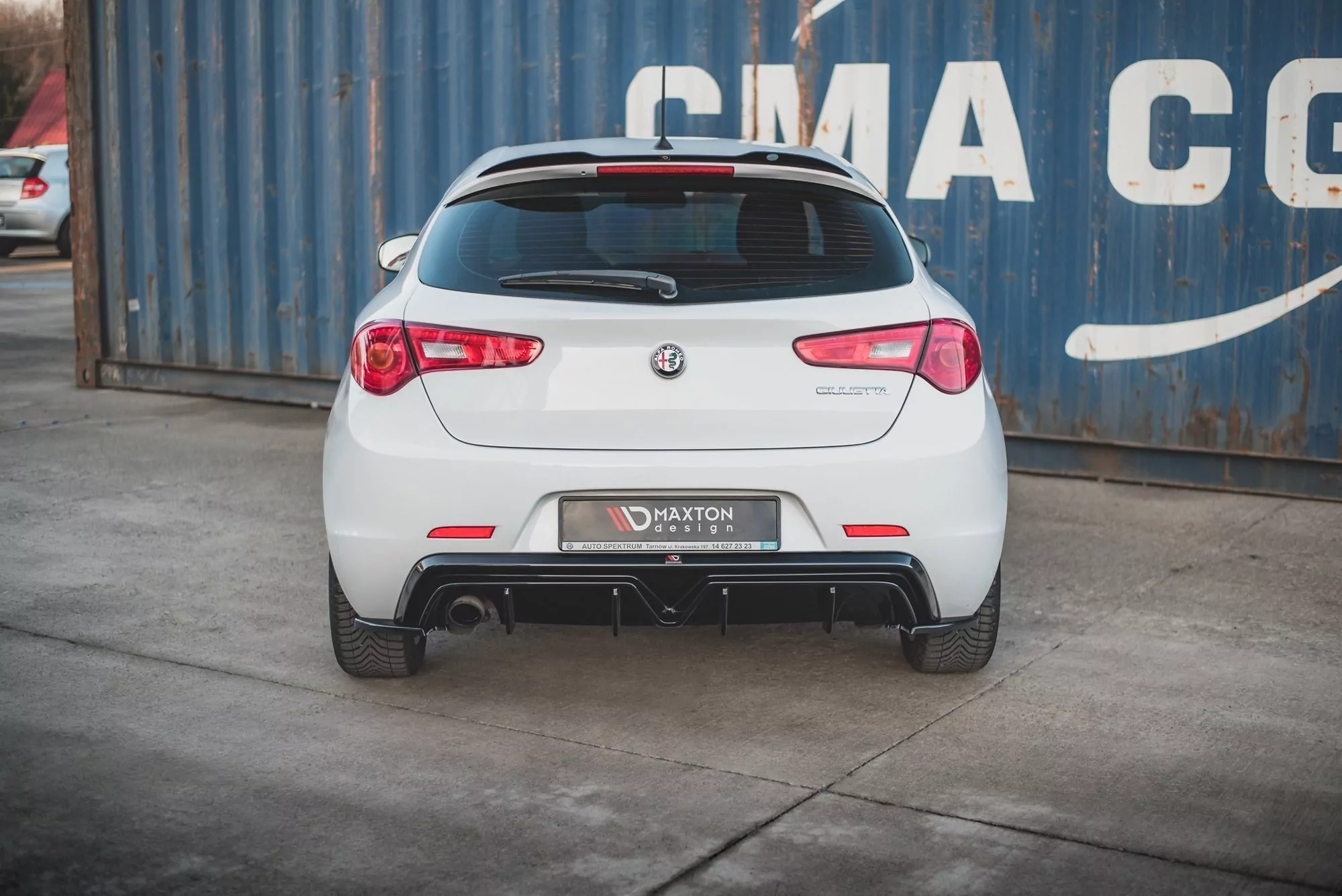 Heck Ansatz Flaps Diffusor V.3 Für Alfa Romeo Giulietta Facelift Schwarz Hochglanz