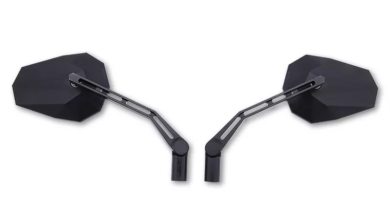 HIGHSIDER pro Handlebar Mirror Stealth-X1 Black (Pair)