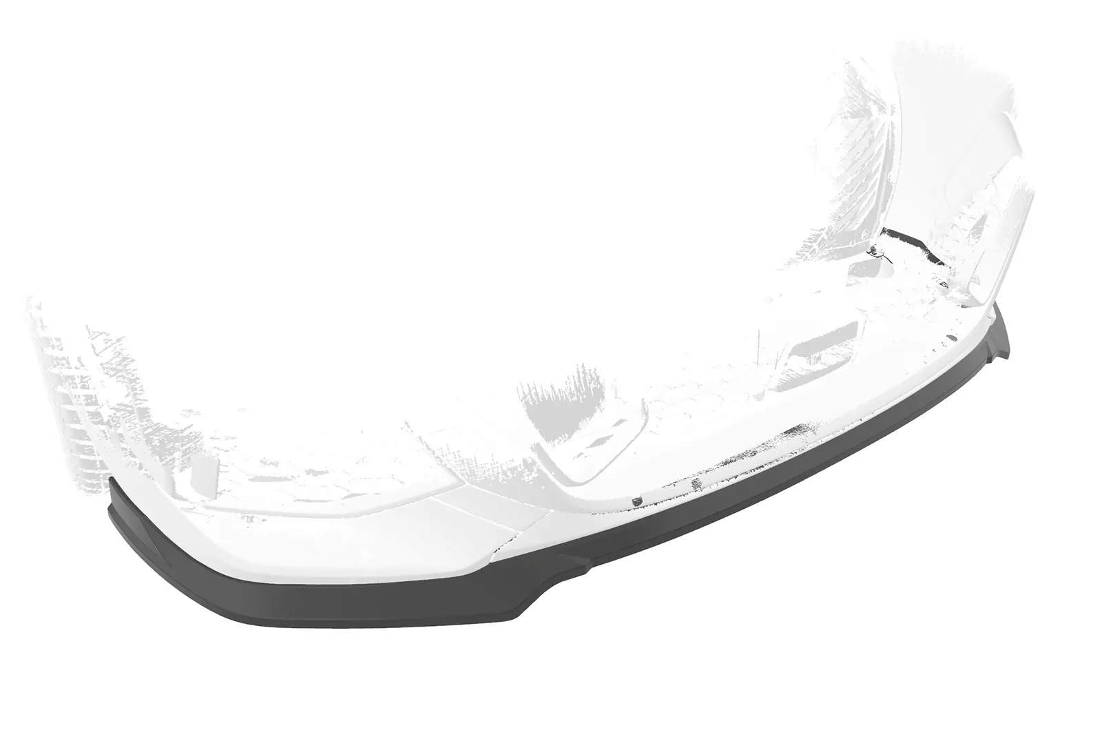 Cup-Spoilerlippe mit ABE für BMW 2er (F44) M-Sport / M2 CSL593 Schwarz Strukturiert