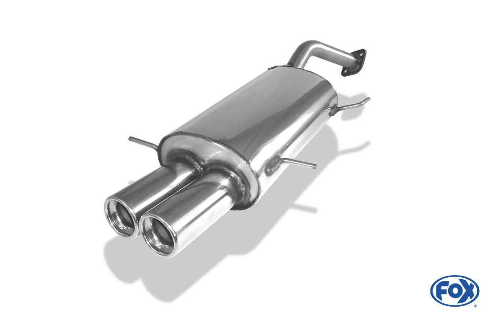 Mazda MX3 Typ EC  Endschalldämpfer mit Tulpe und Flansch - 2x80 Typ 13