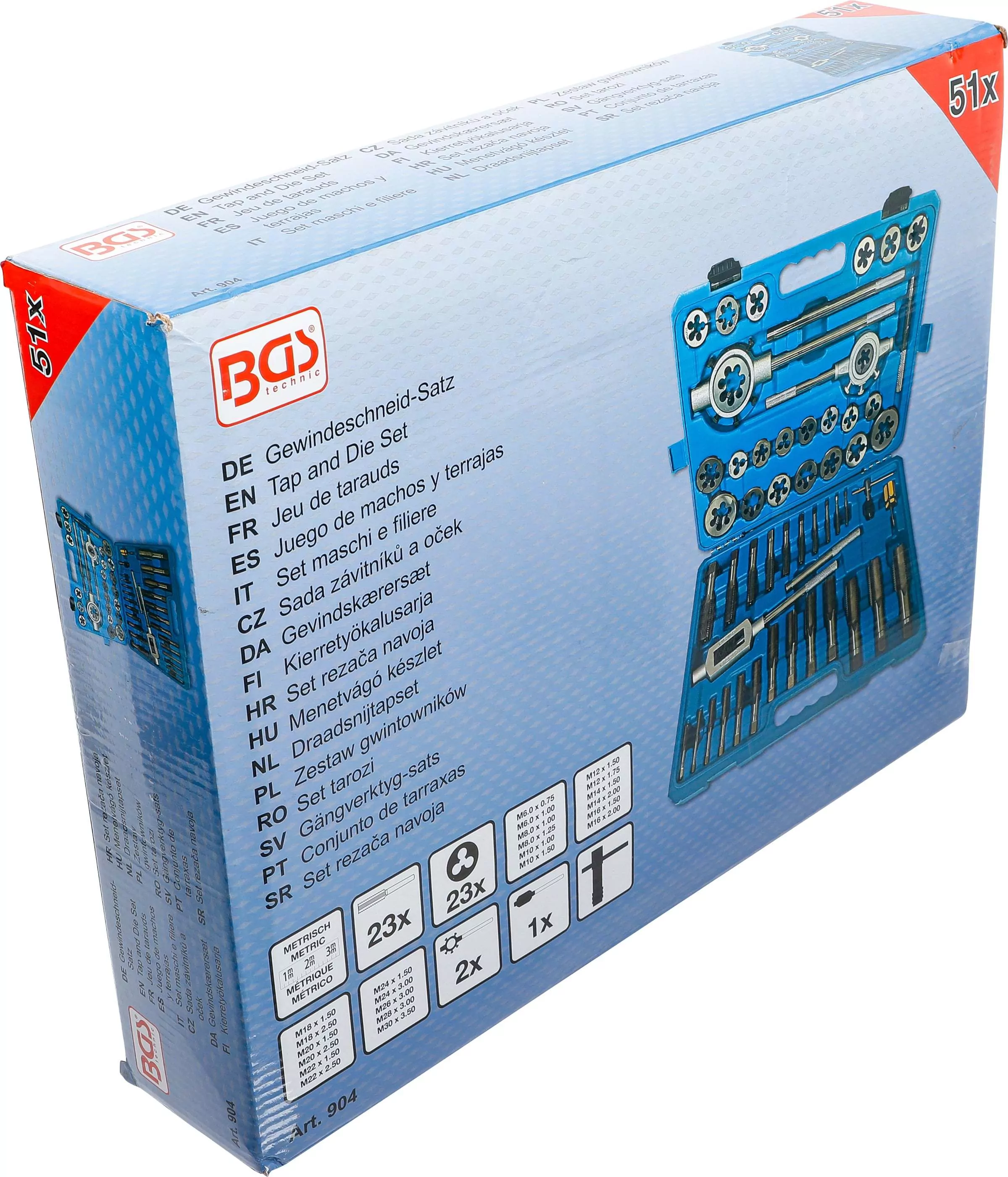 Gewindeschneid-Satz | M6 - M30 | 51-tlg.