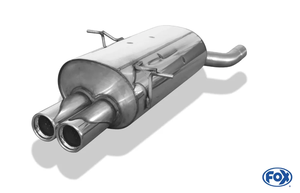 BMW E46 320/ 323/ 328  Endschalldämpfer einflutig auf original MSD - 2x76 Typ 13