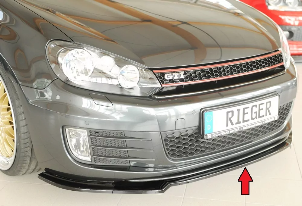 Rieger Spoilerschwert nur für GTI / GTD glanz schwarz für VW Golf 6 GTI Cabrio