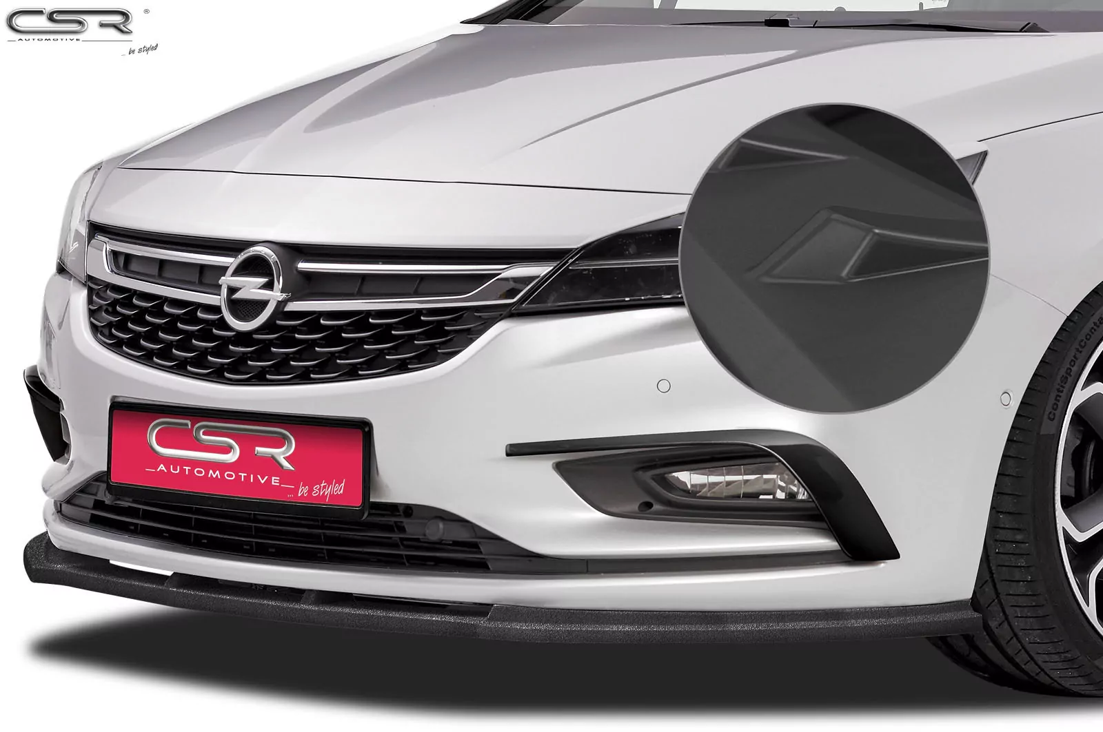 Cup-Spoilerlippe mit ABE für Opel Astra K Lackierfreundlich (schwarz matt)