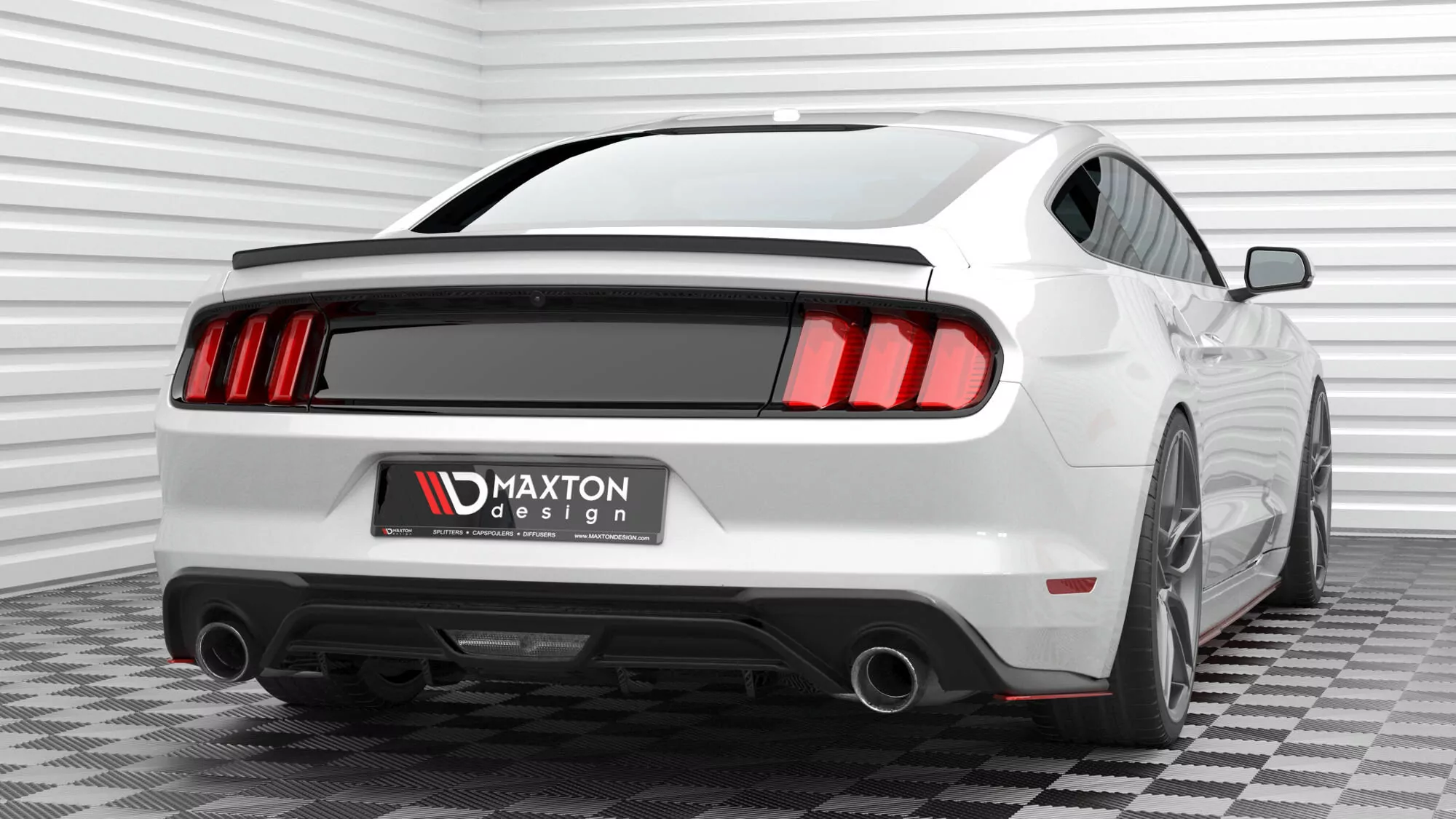 Heck Ansatz Flaps Diffusor V.2 Für Ford Mustang Mk6 Facelift
