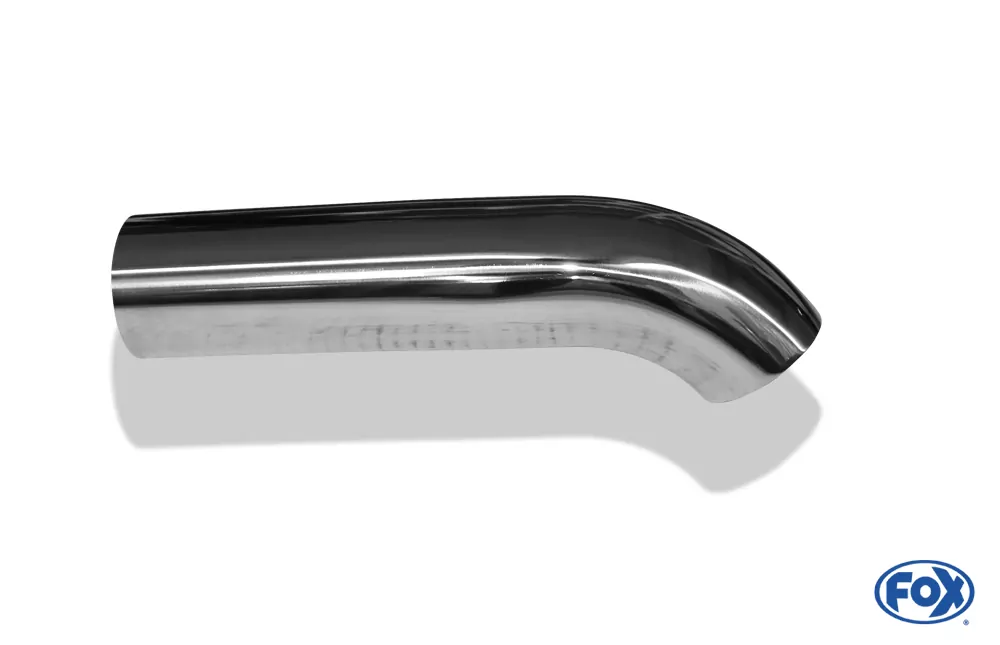 Anschweißendrohr Typ 28  Ø 55 mm / Länge: 250 mm / uneingerollt / 45° nach unten gebogen