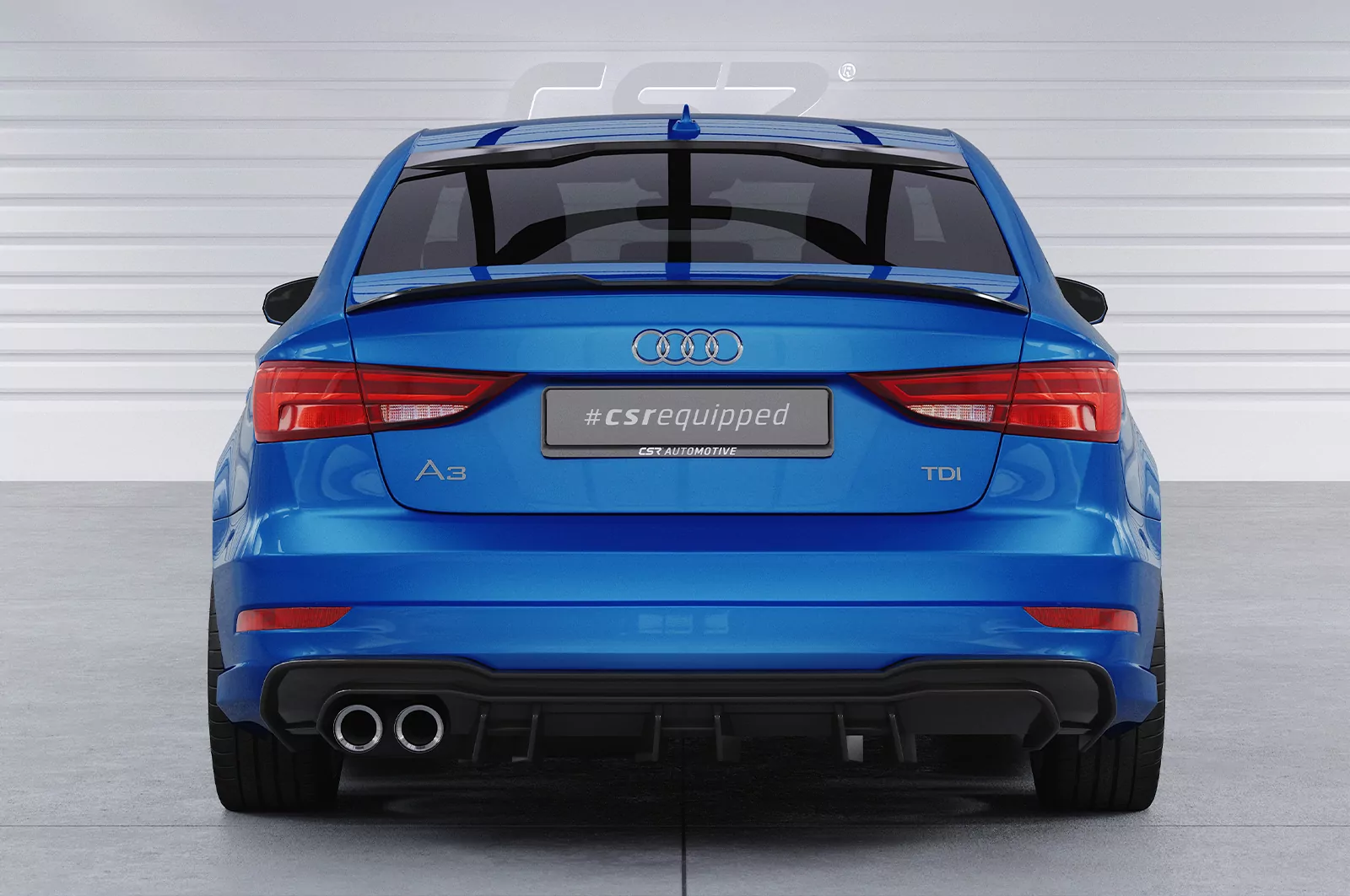 Heckscheibenblende für Audi A3 / S3 (8V) Limousine HSB087 Schwarz Strukturiert