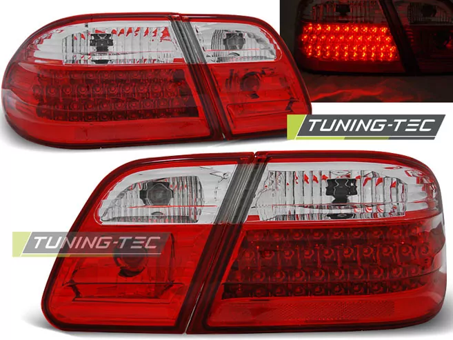 Led Tail Lights Red White Fits Mercedes W210 95-03.02