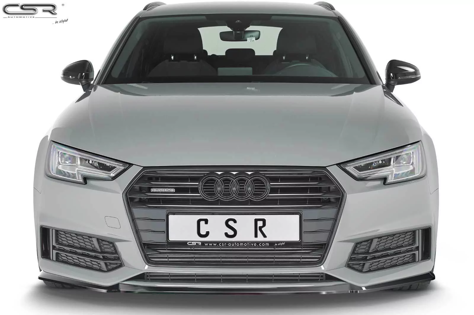 Cup-Spoilerlippe mit ABE für Audi A4 B9 8W S-Line / S4 B9 8W CSL377-M Carbon Look (matt)