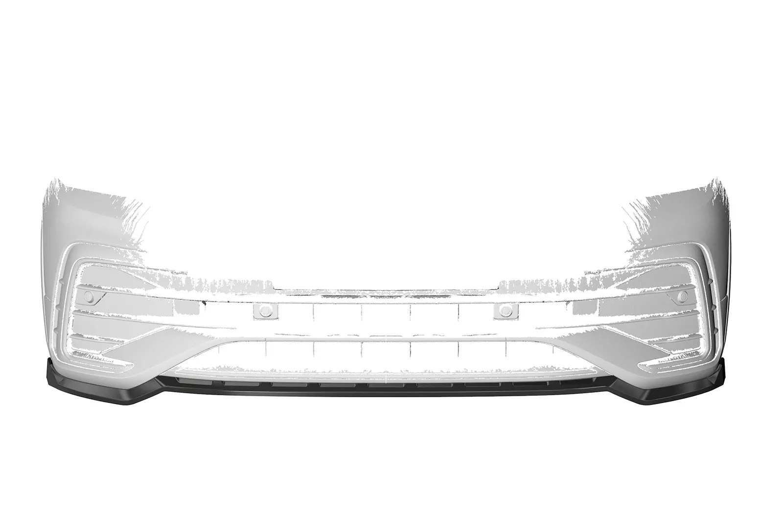 Cup-Spoilerlippe für VW Tiguan II (Typ AD1) R-Line CSL475-M Carbon Look (matt)