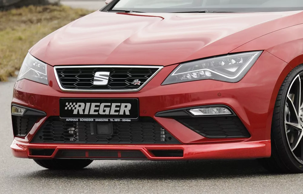 Rieger Spoilerlippe für Seat Leon Cupra (5F) - 3-tür. (SC) 01.17- (ab Facelift) carbon optik