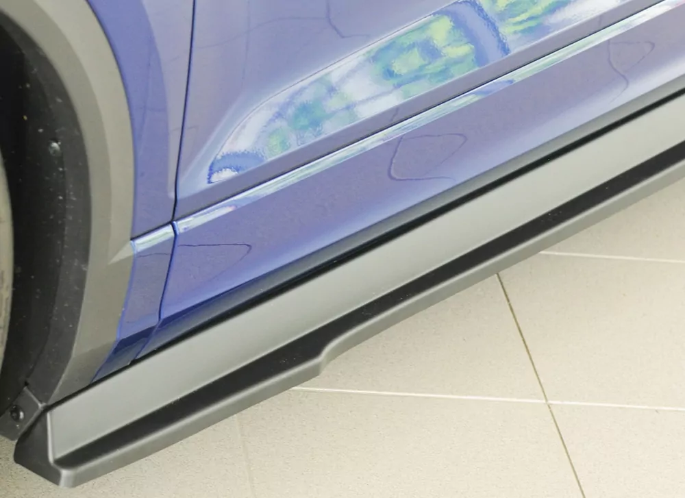 Rieger Seitenschweller links ansatz matt schwarz für VW T-Roc R (A1) 5-tür. 01.22- (ab Facelift)