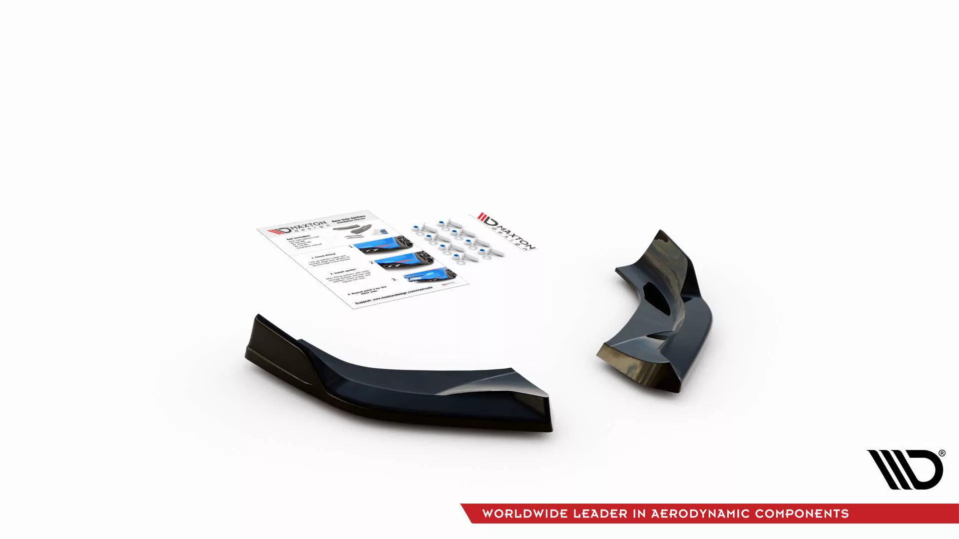 Heck Ansatz Flaps Diffusor V.3 Für Hyundai I30 N Hatchback Mk3 Facelift Schwarz Hochglanz