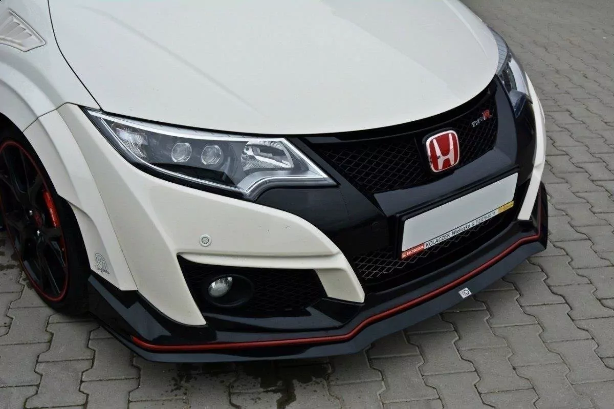 Front Ansatz Passend Für V.2 Passend Für HONDA CIVIC IX TYPE R Schwarz Hochglanz Schwarz Hochglanz